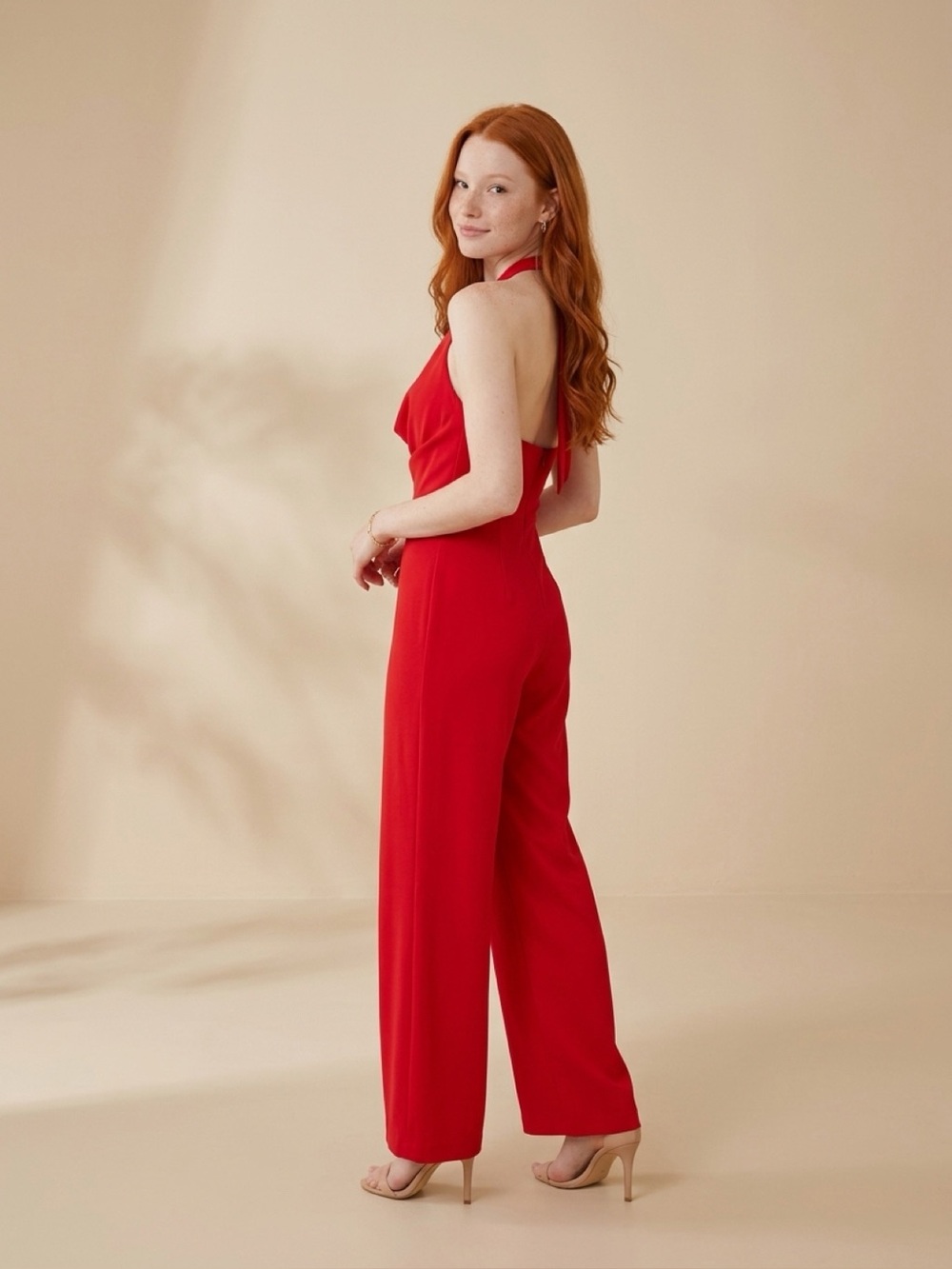 Urban Outfitters Red Wide Leg Jumpsuit